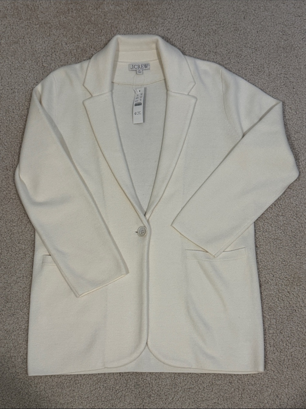 J. Crew Women's Ivory Single-Button Blazer